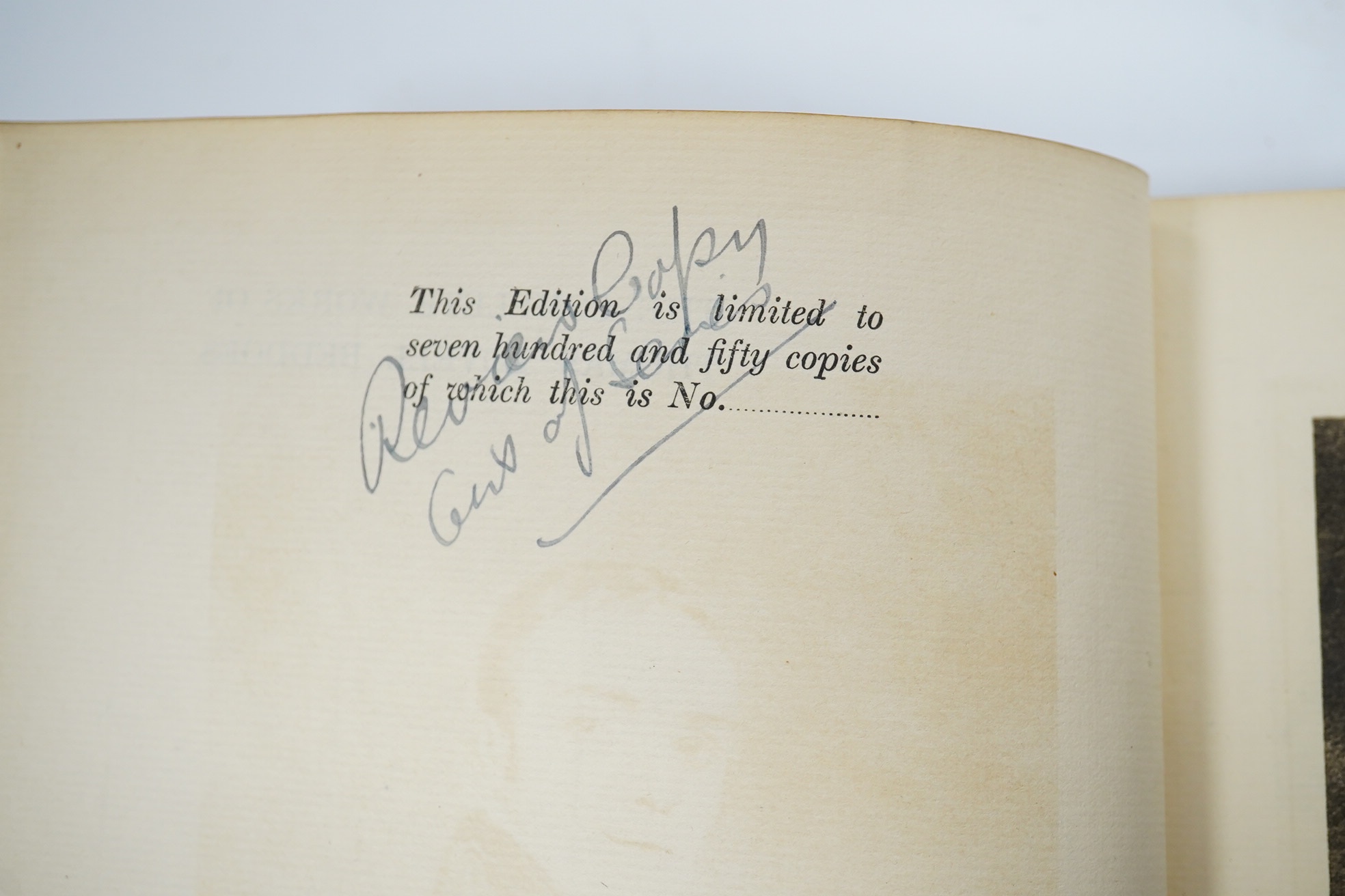 Beddoes, Thomas - The Complete Works of ... Edited with a memoir by Sir Edmund Gosse. And decorated by The Dance of the Death of Hans Holbein. 2vols. (Limited Edition of 750 numbered sets). pictorial titles, portrait and